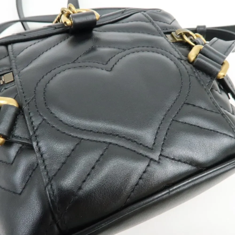 Gucci GG Marmont Calfskin Cosmetic Case Black